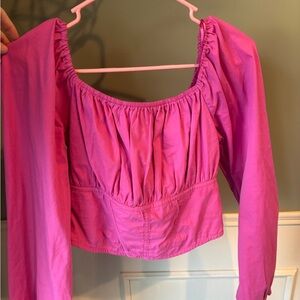 Cropped Pink Women's Blouse